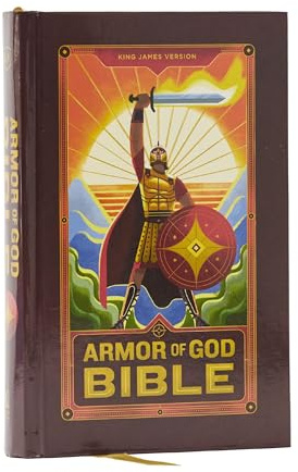 KJV Armor of God Bible, Hardcover (Children’s Bible, Red Letter, Comfort Print, Holy Bible): King James Version: KJV Armor of God Bible, ... Print, One Satin Ribbon Marker, With Maps