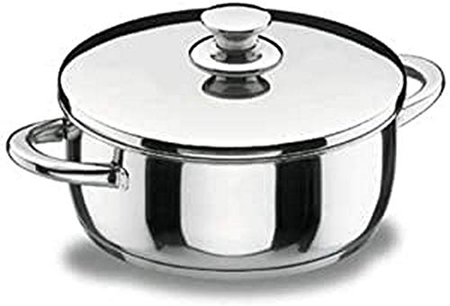 LACOR, 40016, Cacerola con Tapa Vitrocor, INOX, 24 cm