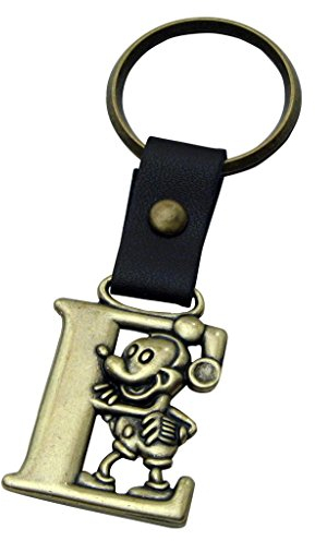 Mickey Maus Buchstabe Und Messing Schlüsselanhänger, Messing