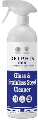 Delphis Eco Glass, Window & Stainless Steel Cleaner 700ml | Eco Friendly | Window Cleaner | Plant-Based | 100% Made in Britain
