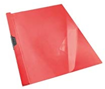 Leitz Esselte Dosier Clip File, Capacidad para 30 hojas A4, Plástico flexible, Rojo, VIVIDA, 563730