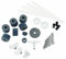 Gibraltar Zubehör Schlagzeug - Drum Set Tech Kit - Flügelschrauben, Spannschrauben, Unterlegscheiben für Becken, Hülsen, Filzstücke, Kurbelstimmschlüssel, Snare Nylon Strip - SC-DSTK