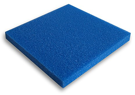 Wiltec Filtermatte Schaumstoff 50 x 50 x 5 cm grobe Porung 10 ppi für Teichfilter Aquarienfilter Aquarium Filter Außenfilter Wasser