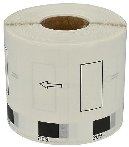 vhbw Etiketten-Rolle 62mm x 29mm (800 Etiketten) kompatibel mit Brother PT QL500BW, QL-500, QL-500A, QL500BS Etiketten-Drucker - Premium