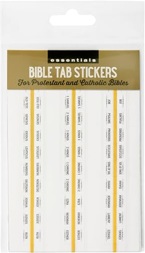 Bible Tab Stickers: 99 Gold Foil-accented Self-adhesive Tabs to Mark the Books of Your Bible