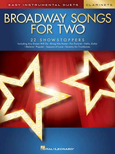 Easy Intrumental Duets Broadway Songs -For Two Clarinets- (Book): Noten, Sammelband für Klarinette (Easy Instrumental Duets)