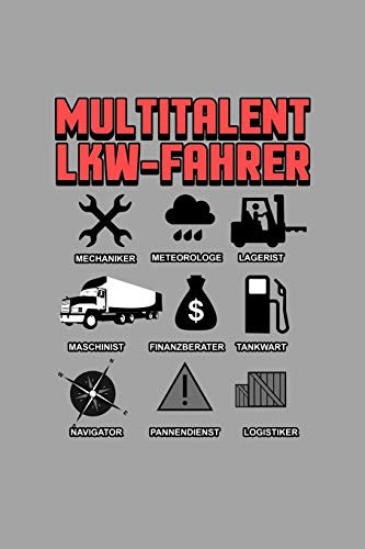 Multitalent LKW fahrer: A5 Jahresplaner | Kalender | Wochenplaner | Organizer | Terminkalender | LKW fahrer, Multitalent, Trucker, Fernfahrer | Planer ... , 105 Seiten - 52 Wochen ca. Din A5 (6x9)
