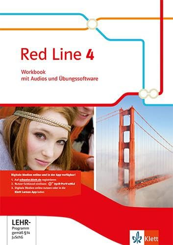 Red Line 4: Workbook mit Audios und Übungssoftware Klasse 8 (Red Line. Ausgabe ab 2014)