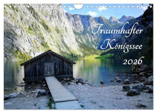 Traumhafter Königssee (Wandkalender 2026 DIN A4 quer), CALVENDO Monatskalender: Sommerlicher Königs- und Obersee des Berchtesgadener Landes (CALVENDO Orte)