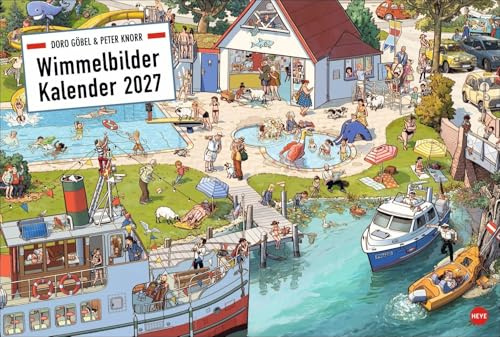 Göbel & Knorr Wimmelbilder Edition Kalender 2027: Großer Wandkalender mit 12 spannenden Wimmelbildern zum Entdecken. Göbel & Knorr Kalender mit Suchbildern für Groß und Klein.