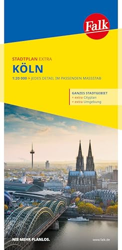 Falk Stadtplan Extra Köln 1:20.000: mit Ortsteilen von Bergisch Gladbach, Frechen, Hürth, Leverkusen, Pulheim, Mülheim-Kärlich, Neuwied