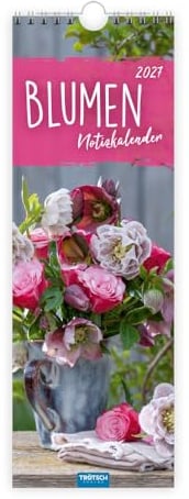 TRÖTSCH - Streifenkalender Blumen 2027 Notizkalender: Wandkalender Notizkalender