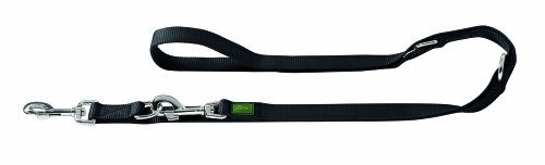 HUNTER Verstellbare Hundeführleine, Farbe: rot, 3-fach verstellbar, robustes Nylon, pflegeleicht, Größe: 20/200