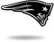 NFL Rico Industries Chrome Finished Auto Emblem 3D Sticker, New England Patriots