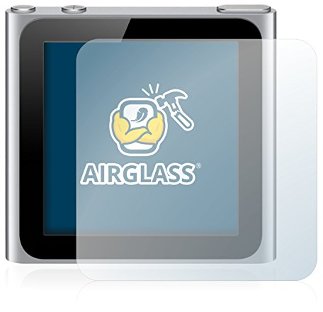 BROTECT Schutzglas für Apple iPod nano 2010 (6. Gen.) Schutzfolie Made in Germany Panzer Folie Glas Displayschutz [Kratzfest 9H, Anti-Fingerprint]