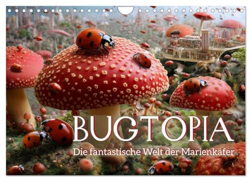 Bugtopia. Die fantastische Welt der Marienkäfer (Wandkalender 2026 DIN A4 quer), CALVENDO Monatskalender: So detailreich kann nur KI träumen - ... der kleinen Krabbler neu. (CALVENDO Kunst)