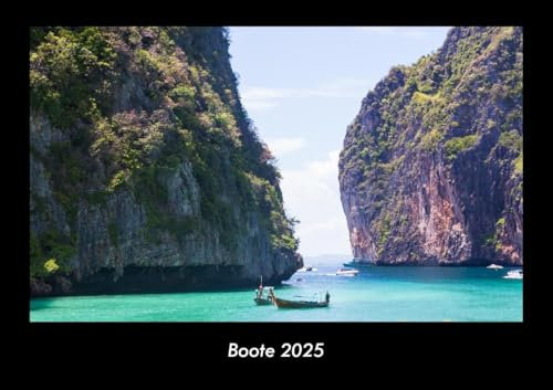 Boote 2025 Fotokalender DIN A3: Monatskalender mit Bild-Motiven von Autos, Eisenbahn, Flugzeug und Schiffen