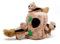 Outward Hound Kyjen 31003 Hide A Squirrel Plüsch Hundespielzeug Quietschspielzeug 4-teilig, Größe Jumbo, Braun