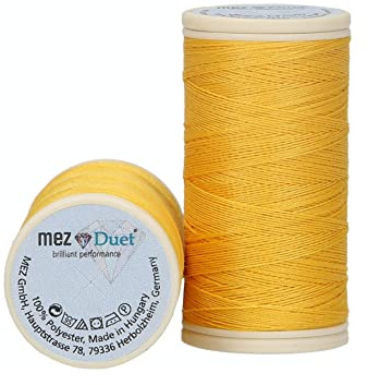 MEZ Duet Stärke 100 4645100-06349 gelb Nähgarn, 100 % Polyester, 100m