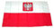 Fahne/Stockflagge Polen mit Wappen 30 x 45 cm Flagge