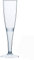 20 x Clear Plastic Champagne Flute Glasses 160ml UK CA Marked at 125ml. Perfect for Weddings, Parties and Outdoor and Indoor Events