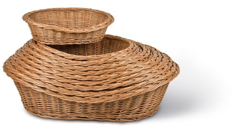 Hundekorb oval, braun, T 84cm x B 90cm x H 20,5cm