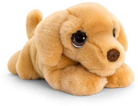 Lashuma Keel Toys Plüschtier Hund Labrador beige, Kuscheltier liegend 25 cm