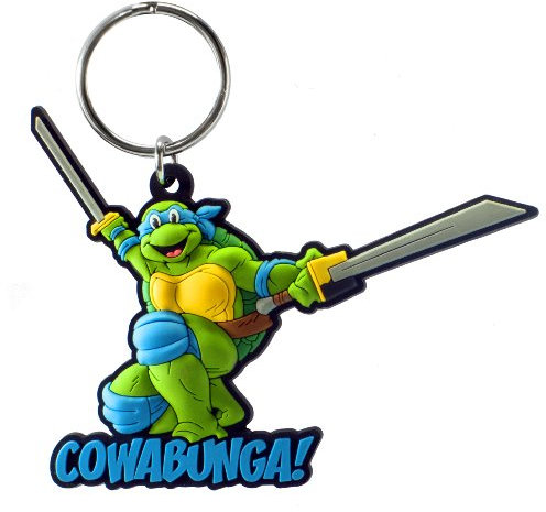 Teenage Mutant Ninja Turtles Leonardo Laser Cut Rubber Keychain