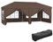 Outsunny 3 x 6 m Pop Up Gazebo with Sides and Windows, Height Adjustable Wedding Camping Party Tent Canopy Marquee with Storage Bag for Garden, Event, Brown