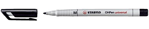 Stabilo 853/46 Folienschreiber OHPen Universal Medium, wasserlöslich, schwarz, 10 Stück