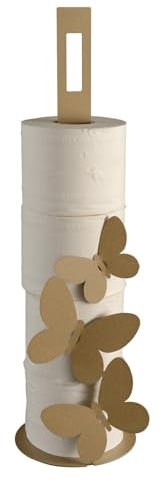 Porta carta igienica da terra farfalle beige