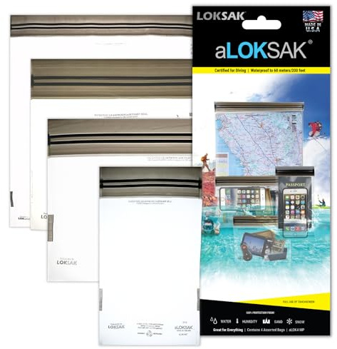 Loksak LO-004679 Waterproof Bag - Black/Clear, One Size
