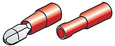 Lampa 45056. Kit 40 Terminals Kabelschuhe Rund, Rot