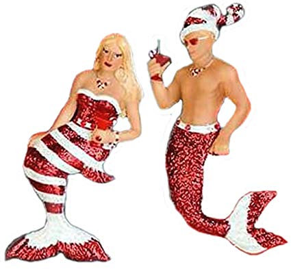 Casablanca December Diamonds Santa Magnet Bodybuilder und Nixe Weihnachten Magnete