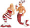 Casablanca December Diamonds Santa Magnet Bodybuilder und Nixe Weihnachten Magnete