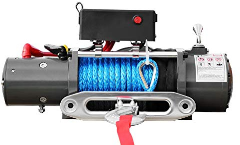 Elektrische Seilwinde Winde 5900Kg 12 Volt mit KUNSTSTOFFSEIL