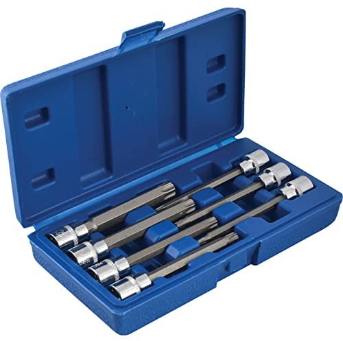Blue Spot 01514 Jeu de douille TORX Set, 7 pièces, ultra longue
