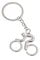 Générique Fahrrad-Schlüsselanhänger, Läufer, Radfahrer, Silber, Stahl, Keychain, 9 x 4 cm, Silber, 9 x 4 cm, silber, 9 x 4 cm