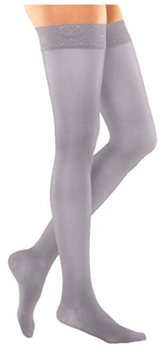 medi MJ-1 Metropole Kompressions-Schenkelstrümpfe | Größe L | Farbe: Dimgray | L1 Kurz | Damen