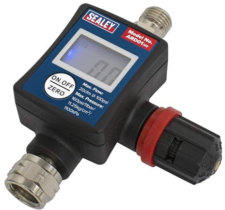 Sealey Ard01 On-Gun Air Pressure Regulator/Gauge Digital