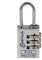 Burg Wächter Verstellbares Zahlenschloss, Combi Lock 90 20 Chromo SB, Bügelstärke: 3,2 mm, Combi 90 20 CHROMO SB, Silber