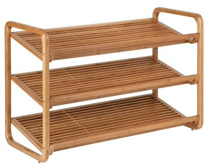 Honey-Can-Do SHO-01599 Bamboo 3-Tier Shoe Shelf