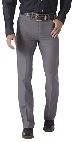 Wrangler Mens Wrancher Dress Jeans, Medium Gray, 36W x 32L US