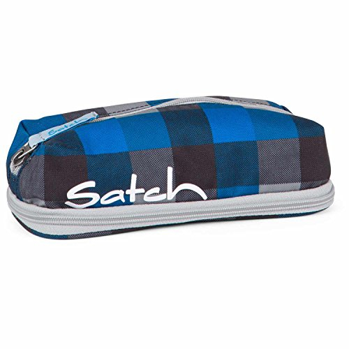 SATCH Airtwist Federmäppchen SAT-PEN-001-911, 22 cm, 1 L, Blue Grey Checks