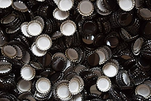 Dekohelden24 500 Kronkorken schwarz - neu - ungestanzt - zum Bier selber brauen und zum verschließen jeglicher Standartflaschen
