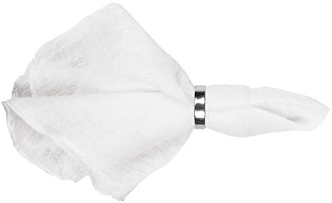 Broste Copenhagen Gracie Serviette aus Leinen in der Farbe Pure White, Maße: 45cm x 45cm, 70100224