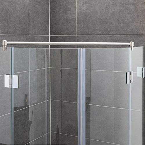 Stabilisationsstange für Eck-Duschen, Haltestange Glas-Glas, Stabilisator Runddusche (120cm, Edelstahl)