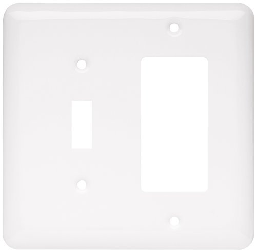 Brainerd 64374 Plaque Murale Ronde Interrupteur en Acier Estampé Blanc