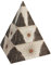 Naturesco Verzierte Holz Schmuckdose Pyramide weiß antik 3-teilig handgefertigt H: 20 cm