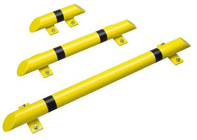 Rammschutz-Balken, Rohrdurchm. 76 mm, Wandstärke 3 ,25 mm, Pulverbeschichtet RAL 1018, inkl. Hüls ena